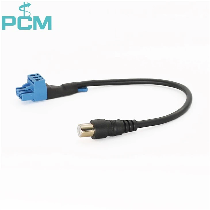 rca to pcb terminal block 3.96mm pitch ubx2-350-3.96-03p-4s