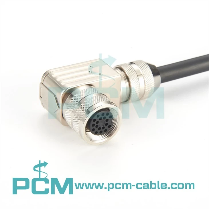 M16 IP67 Female cable connector Contacts 19 pin