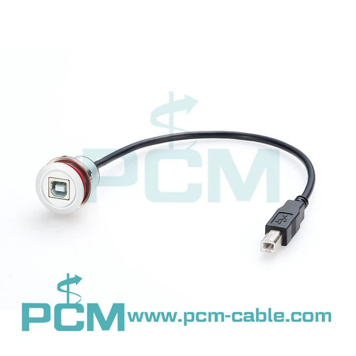 USB 2.0 B–B PFT kabelis ir savietojams ar Hartingu
