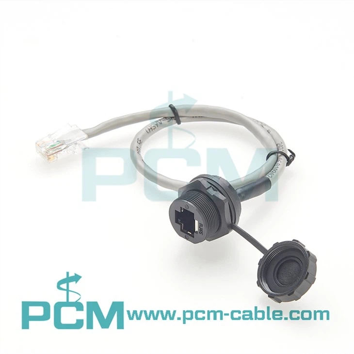 Rūpnieciskā paneļa stiprinājuma RJ45 Ethernet kabelis