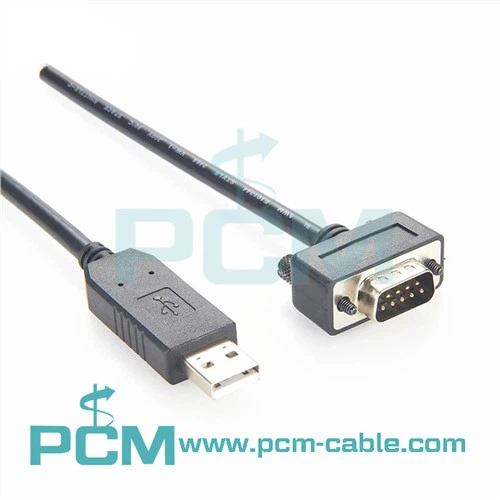 USB uz RS232 seriālais kabelis ar zema profila DB9 savienotāju