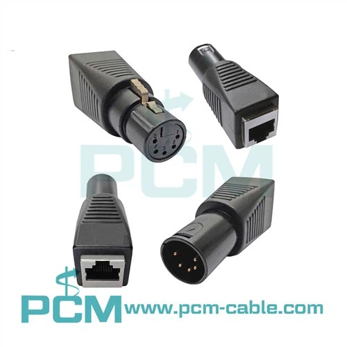 XLR uz RJ45 adapteris DMX uz Cat5 kabelis