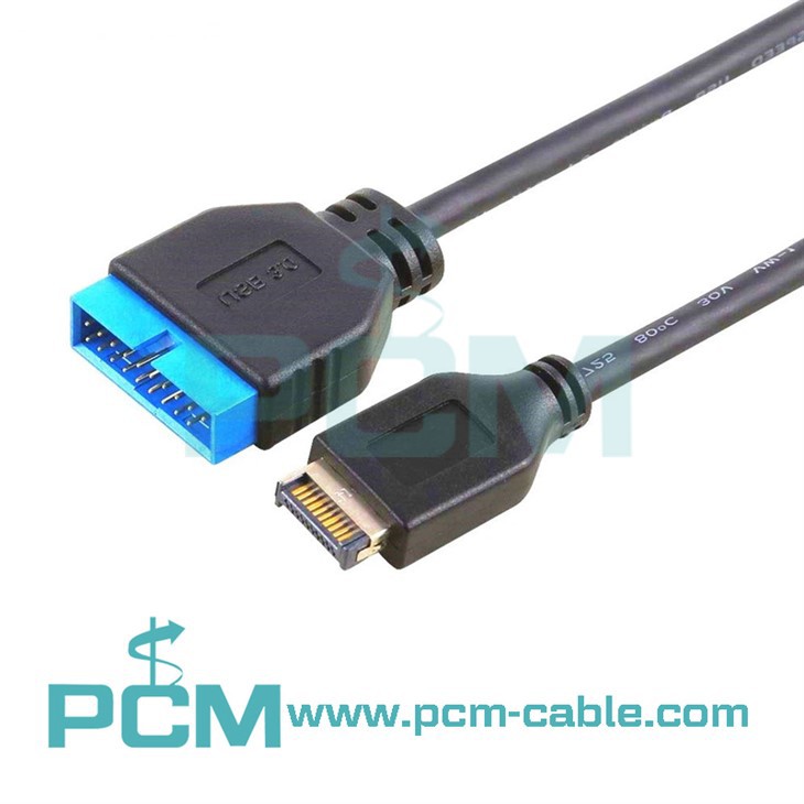 USB 3.1 Gen2 Type-E uz USB3.{5}}Pin/19pin pagarinātāja kabelis