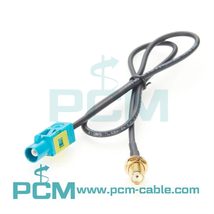 High-Frequency Fakra Male to SMA Female Coaxial Cable for Automotive and Communication Systems