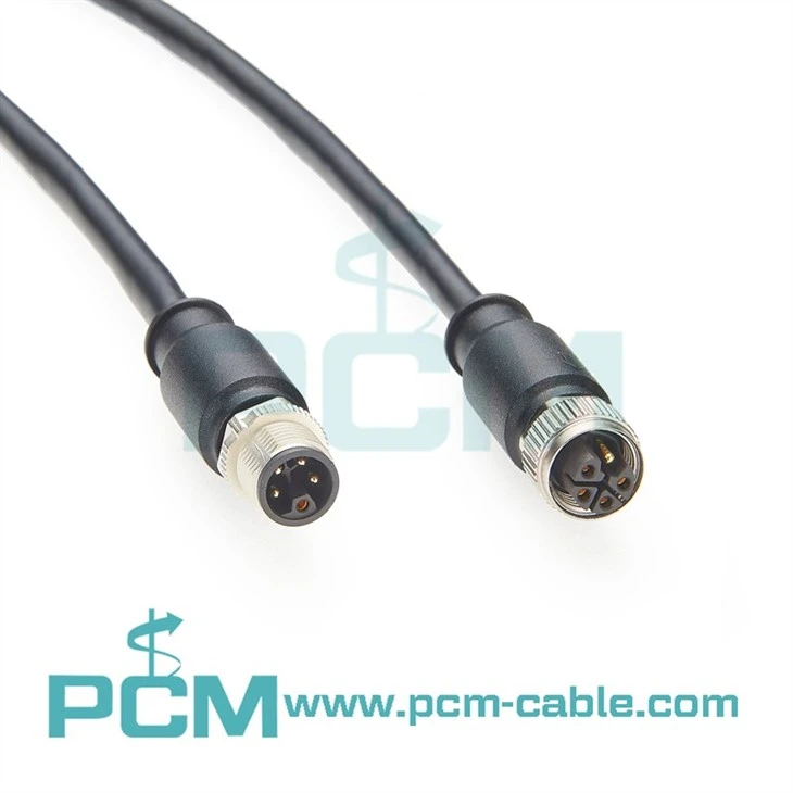 L-coded M12 power cable