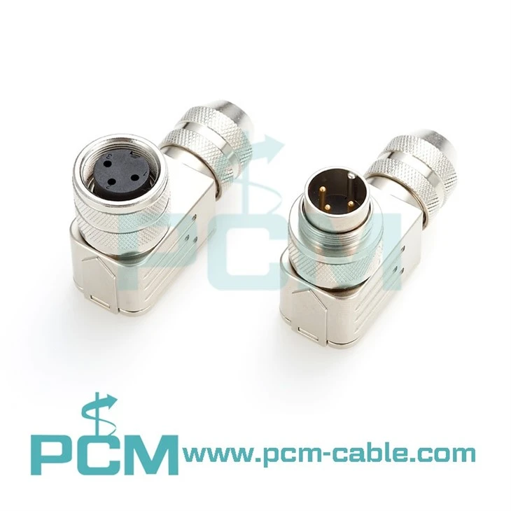M16 Right Angle Metal Shell Field Wireable Connetor 2 Pin 3 Pin