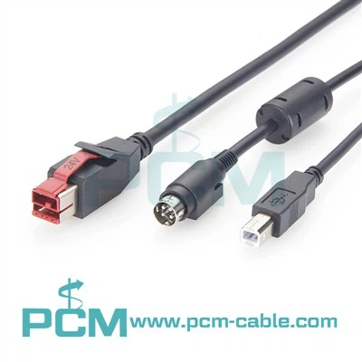 24 V barošanas USB kabelis, barošanas avots no USB, lai barotu Din USB2.0 B kabelis