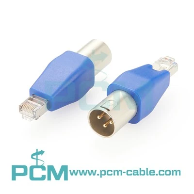 DMX adapteris 3 PIN XLR līdz RJ45 vīriešu pārveidotājs