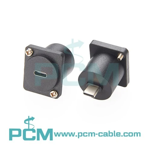USB C sieviešu un vīriešu caurplūdes savienotājs