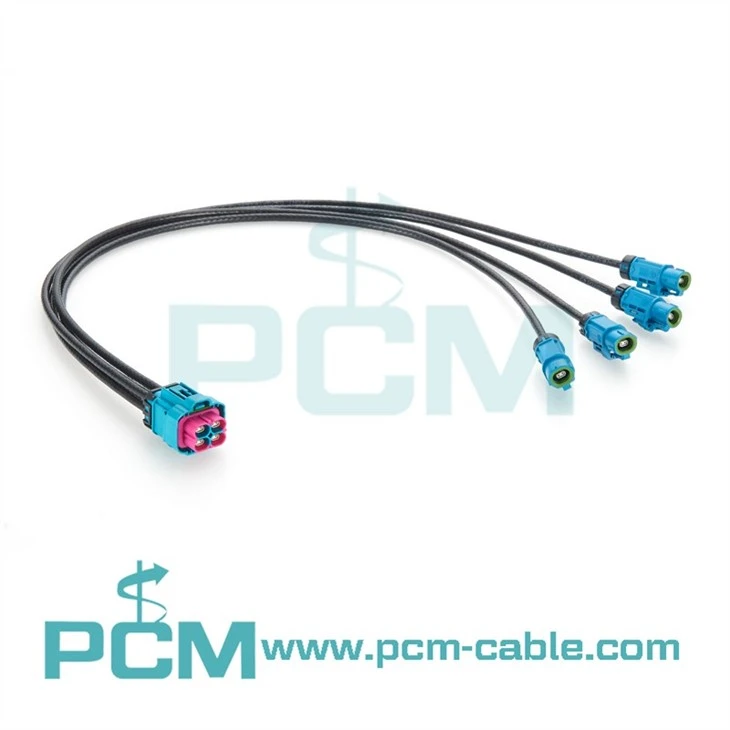 Rosenberger H-MTD Code Z 4-Port Ethernet Cable Assembly for Automotive Applications